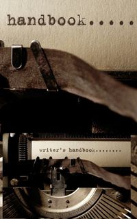 Cover image for writer's typewriter themed handbook blank journal