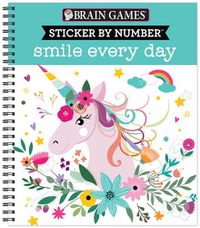 Cover image for Brain Games - Sticker by Number: Smile Every Day