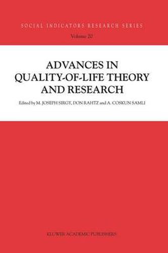 Cover image for Advances in Quality-of-Life Theory and Research