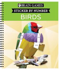 Cover image for Brain Games - Sticker by Number: Birds (42 Images to Sticker)