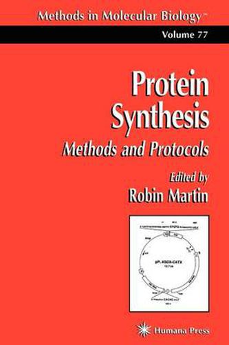 Cover image for Protein Synthesis: Methods and Protocols