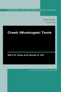 Cover image for Creek (Muskogee) Texts