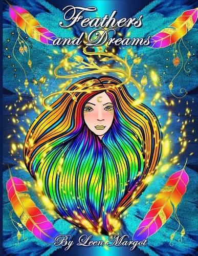 Cover image for Feathers and Dreams: Adult coloring book, Art therapy