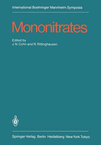 Cover image for Mononitrates: International Symposium on Mononitrates Montreux, Suisse, June 14-16, 1984