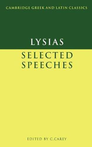 Cover image for Lysias: Selected Speeches