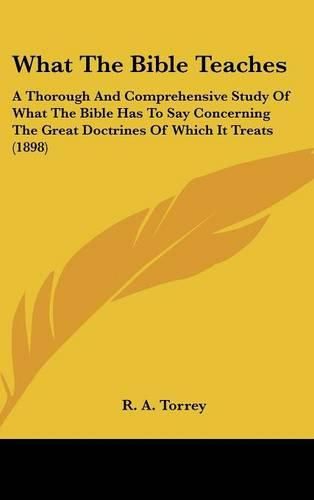 What the Bible Teaches: A Thorough and Comprehensive Study of What the Bible Has to Say Concerning the Great Doctrines of Which It Treats (1898)