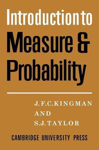 Cover image for Introdction to Measure and Probability