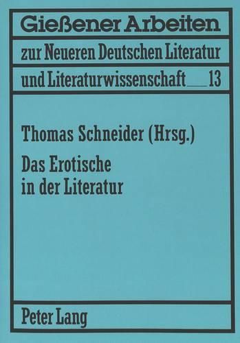 Cover image for Das Erotische in Der Literatur