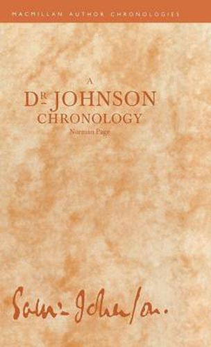 Cover image for A Dr Johnson Chronology