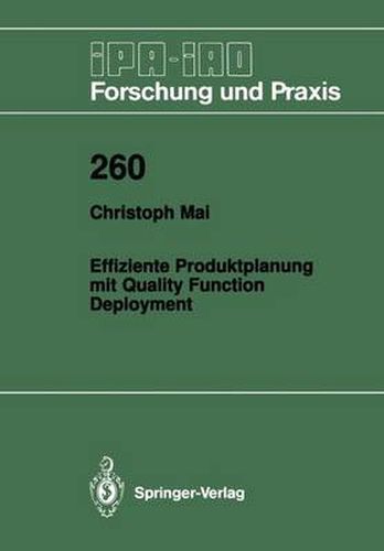 Cover image for Effiziente Produktplanung mit Quality Function Deployment