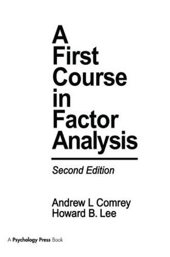 Cover image for A First Course in Factor Analysis