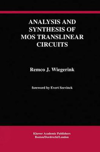 Cover image for Analysis and Synthesis of MOS Translinear Circuits