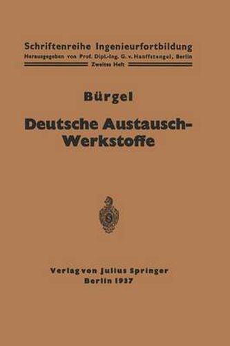 Cover image for Deutsche Austausch-Werkstoffe