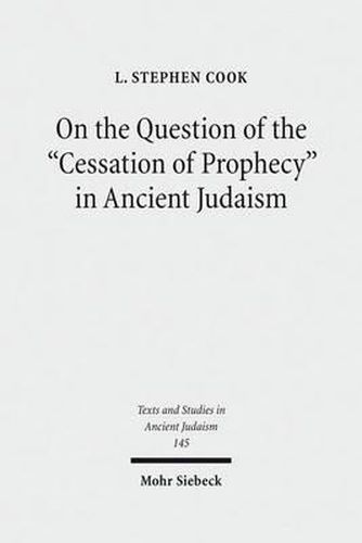 Cover image for On the Question of the  Cessation of Prophecy  in Ancient Judaism
