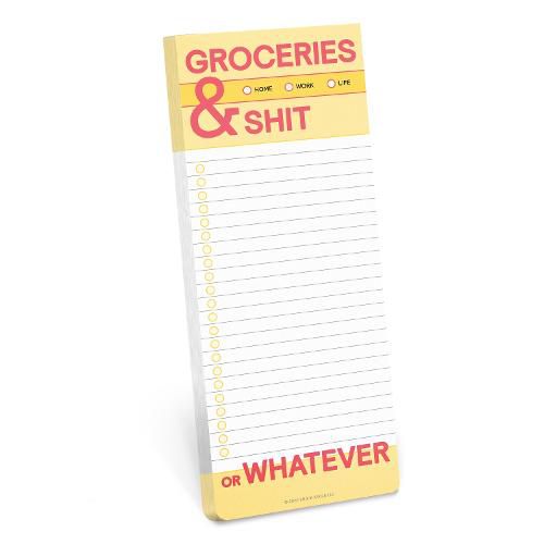 Cover image for Knock Knock Groceries and Shit Make-a-List Pads