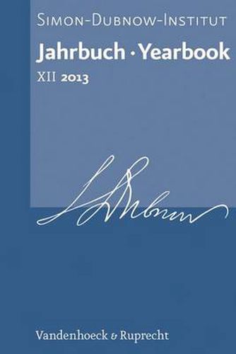 Cover image for Jahrbuch des Simon-Dubnow-Instituts / Simon Dubnow Institute Yearbook XII/2013