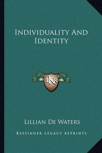 Cover image for Individuality and Identity