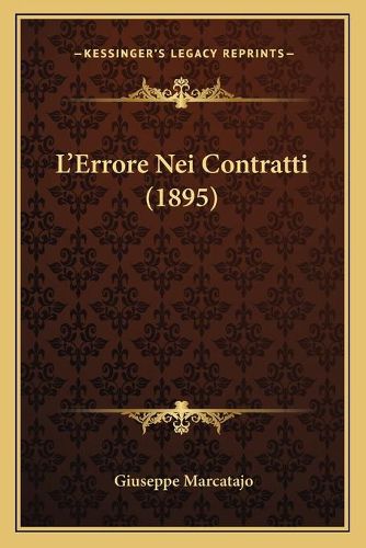 Cover image for L'Errore Nei Contratti (1895)
