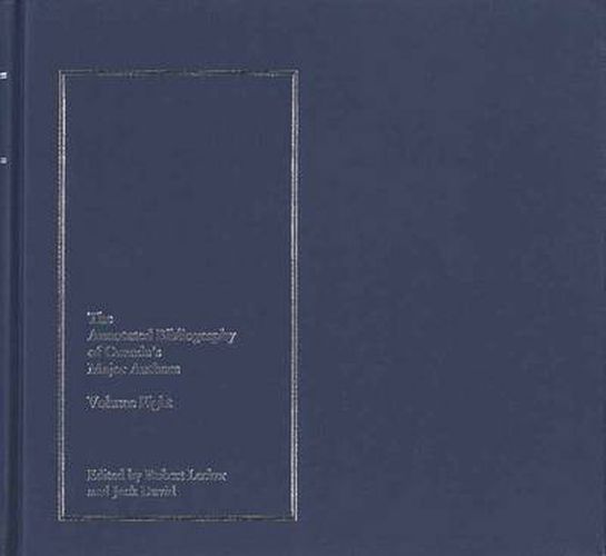 Cover image for Annotated Bibliography of Canada's Major Authors