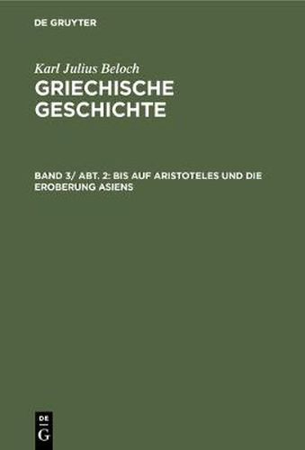 Cover image for Bis Auf Aristoteles Und Die Eroberung Asiens
