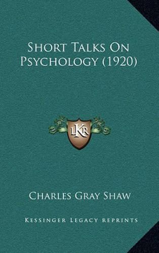 Short Talks on Psychology (1920)