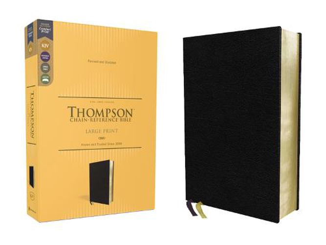 Cover image for KJV, Thompson Chain-Reference Bible, Large Print, European Bonded Leather, Black, Red Letter, Comfort Print