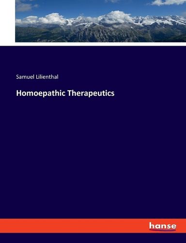 Cover image for Homoepathic Therapeutics