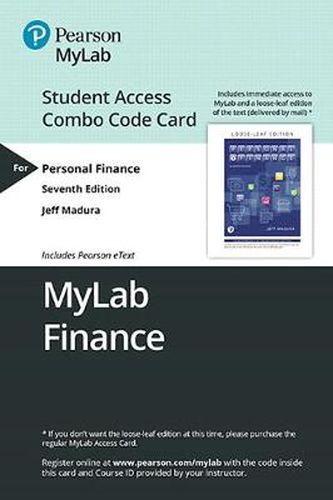 Cover image for Mylab Finance with Pearson Etext -- Combo Access Card -- For Personal Finance