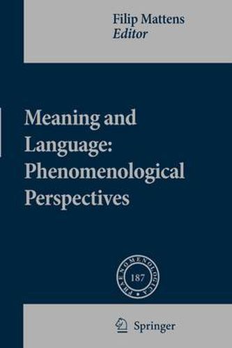 Cover image for Meaning and Language: Phenomenological Perspectives