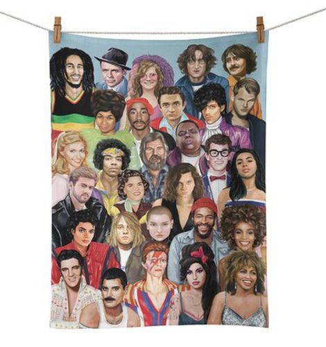 Tribute Artists Tea Towel - Music Edition