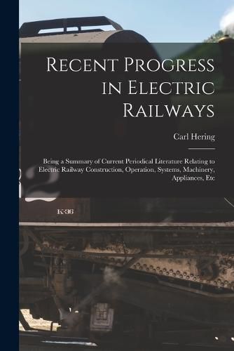 Cover image for Recent Progress in Electric Railways