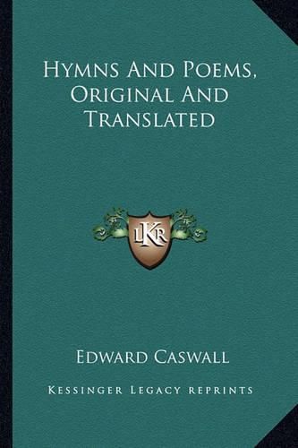 Cover image for Hymns and Poems, Original and Translated