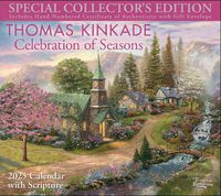 Cover image for Thomas Kinkade Special Collector's Edition with Scripture 2025 Deluxe Wall Calendar with Print