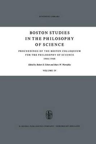 Proceedings of the Boston Colloquium for the Philosophy of Science 1966/1968