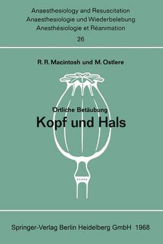 Cover image for OErtliche Betaubung Kopf Und Hals