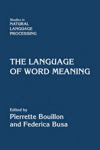 Cover image for The Language of Word Meaning