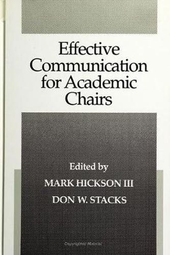 Cover image for Effective Communication for Academic Chairs