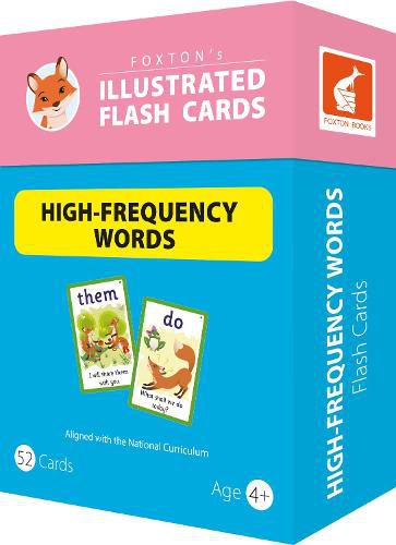 Cover image for Illustrated High-Frequency Words Flash Cards for Reception, Year 1 and Year 2 - Perfect for Home Learning - with 100 Colourful Illustrations