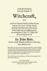 Cover image for A Modest Enquiry Into the Nature of Witchcraft