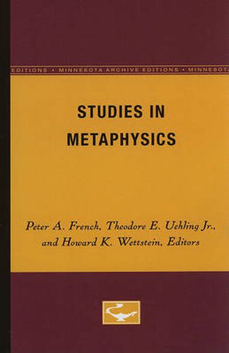 Cover image for Studies in Metaphysics