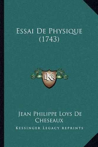 Cover image for Essai de Physique (1743)