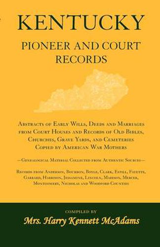 Cover image for Kentucky Pioneer And Court Records