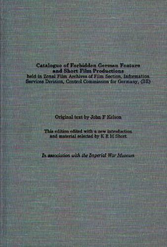 Cover image for Catalogue of Forbidden German Feature and Short Film Productions