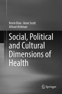 Cover image for Social, Political and Cultural Dimensions of Health