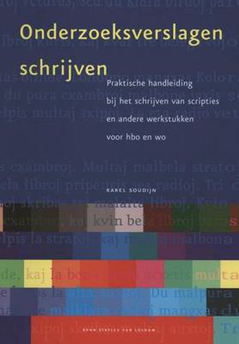 Cover image for Onderzoeksverslagen Schrijven: Praktische Handleiding Bij Het Schrijven Van Scripties En Andere Werkstukken Voor HBO En Wo