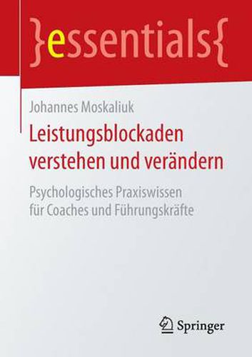 Cover image for Leistungsblockaden verstehen und verandern: Psychologisches Praxiswissen fur Coaches und Fuhrungskrafte