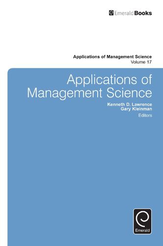 Cover image for Applications of Management Science