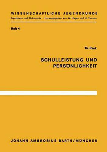 Cover image for Schulleistung Und Persoenlichkeit