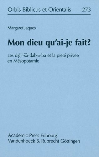Cover image for Mon dieu qu'ai-je fait?: Les digir-sa-dab(5)-ba et la piete privee en Mesopotamie