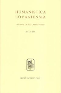 Cover image for Humanistica Lovaniensia: Journal of Neo-Latin Studies